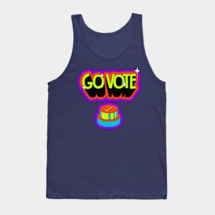 Go VOTE (Press the button) Tank Top